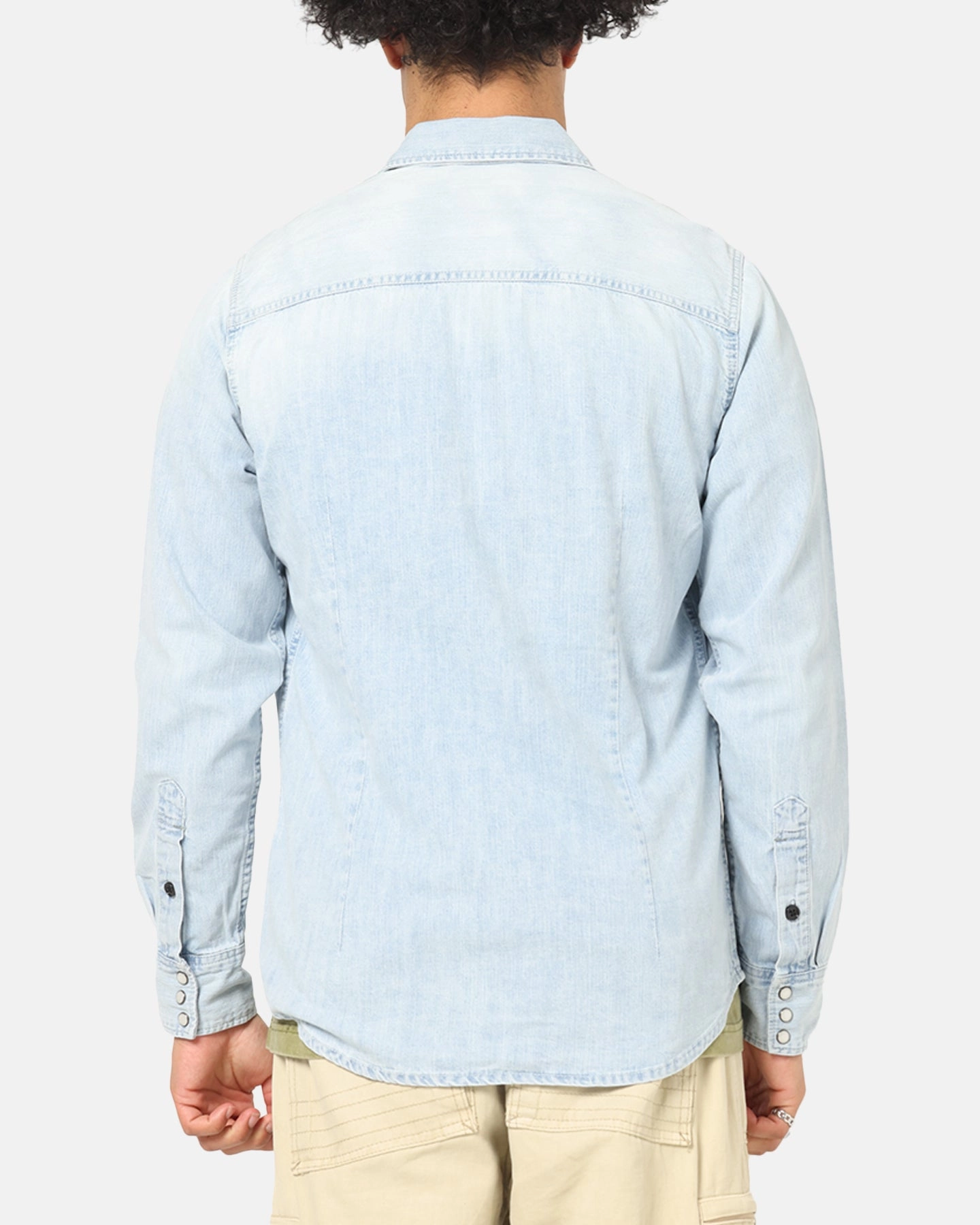 Smooth Seam Finish G-Star Dakota Slim Long Sleeve Shirt Faded Blue