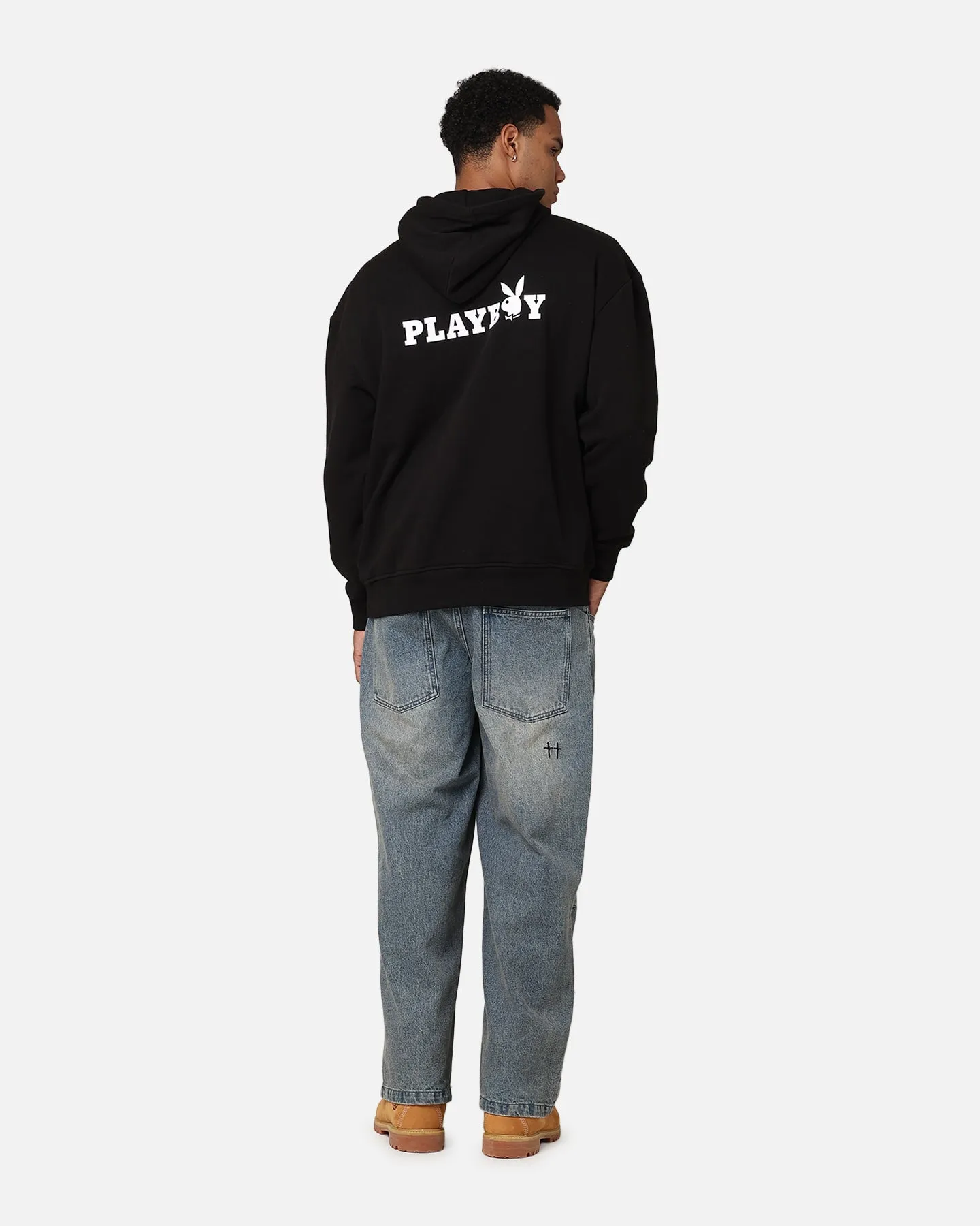 Comfortable fit Playboy Logo Bunny O Hoodie Black