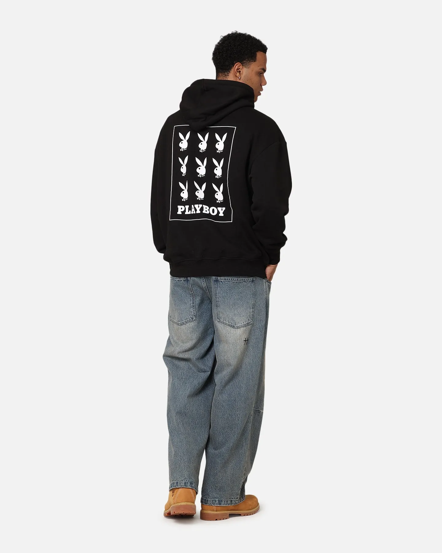 Hearing-aid Build Playboy Repeat Bunny Stack Hoodie Black