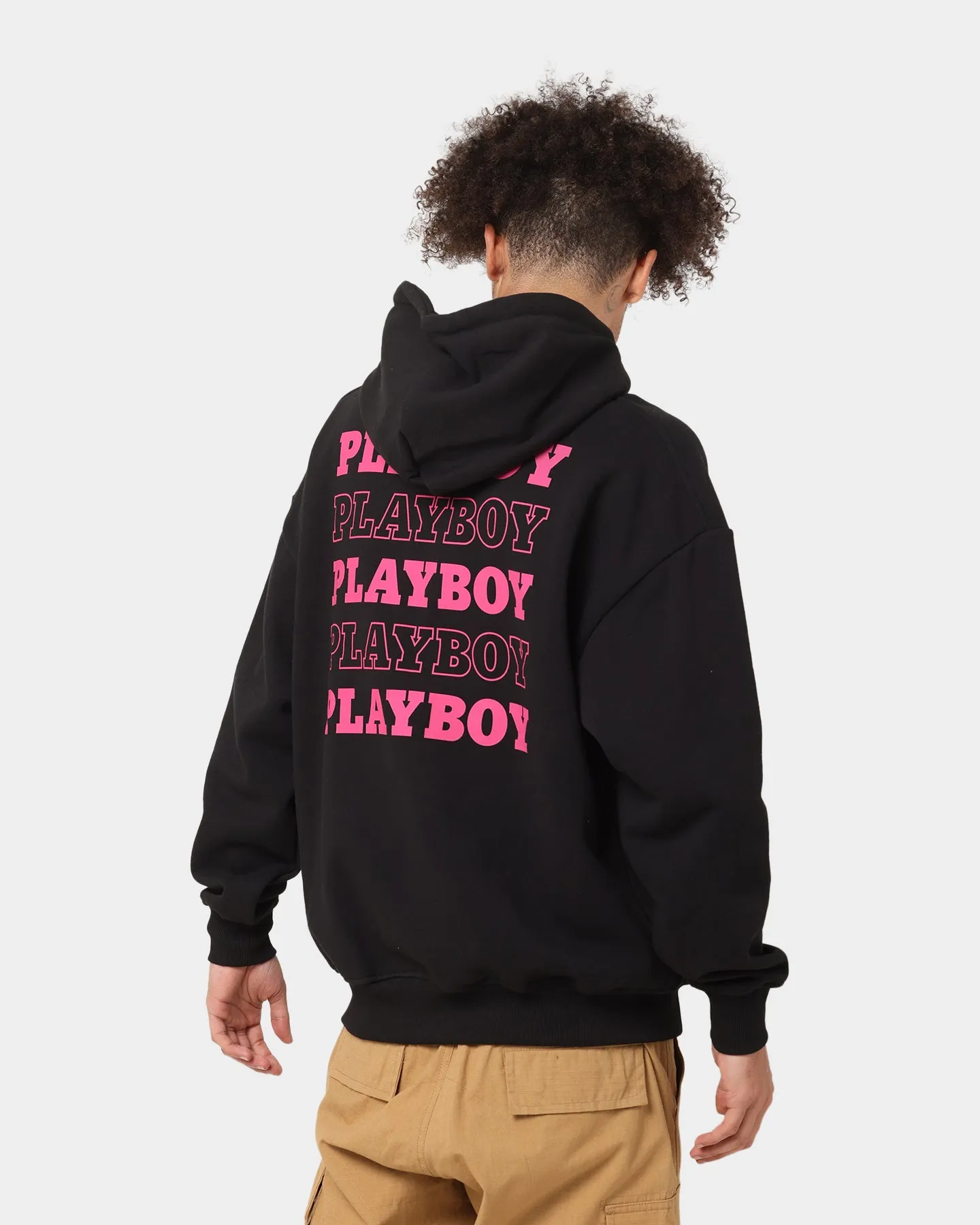 Picture Stretch Fit Playboy Stacked Hoodie Black