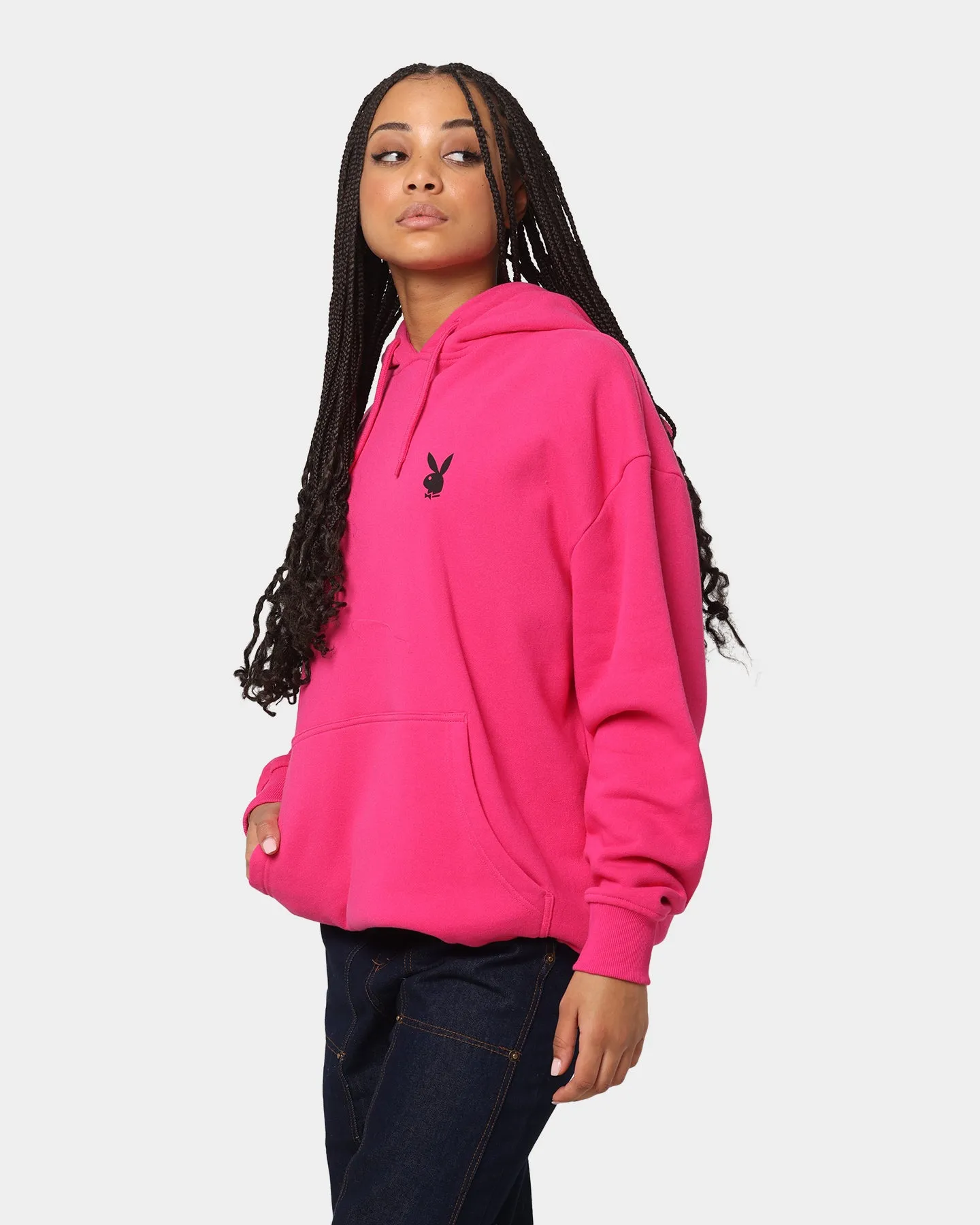 Playboy Stacked Hoodie Hot Pink Insulated Wear