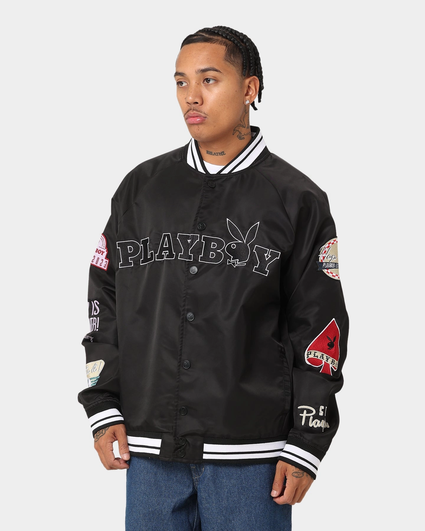 Wrinkle Resistant suitable for corporate events Playboy 70th Playboy Jacket Black