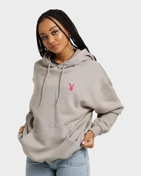 Playboy Bunny Basics Oversized Hoodie Smoke Heat Regulating Technology Full length