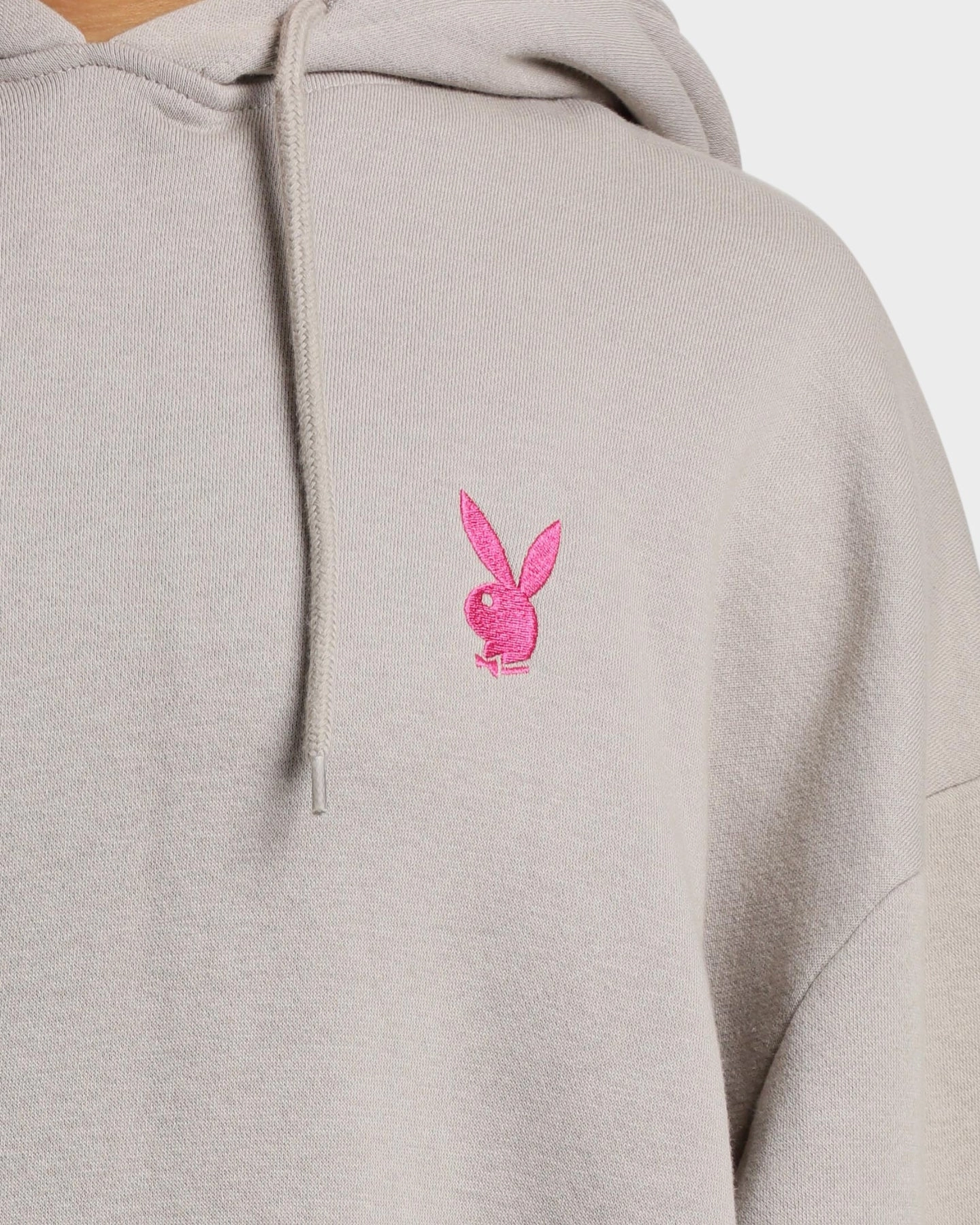 Sophisticated Playboy Bunny Basics Oversized Hoodie Smoke