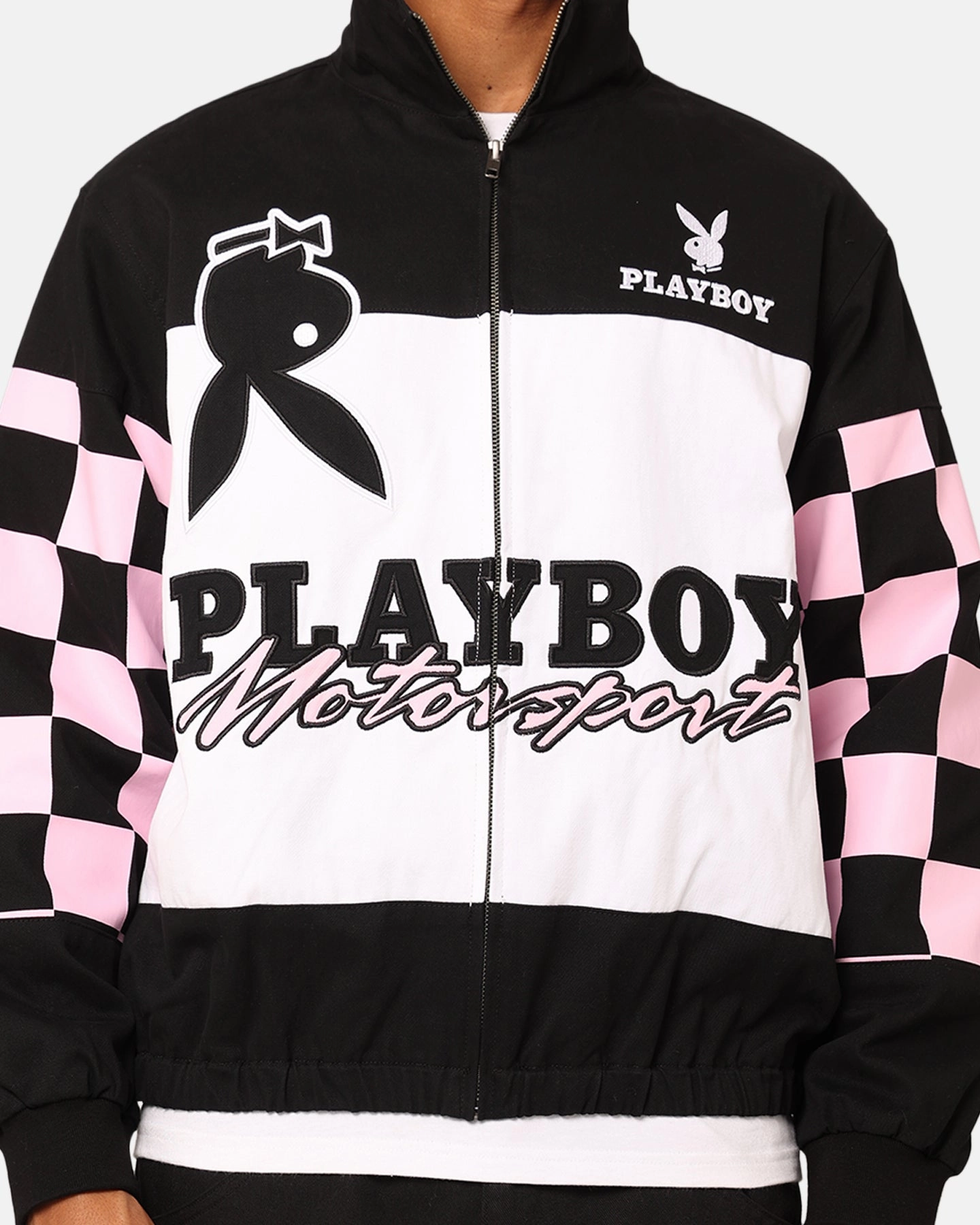 YKK Zipper Hardware Playboy By Culture Kings Hot Pursuit Jacket Black