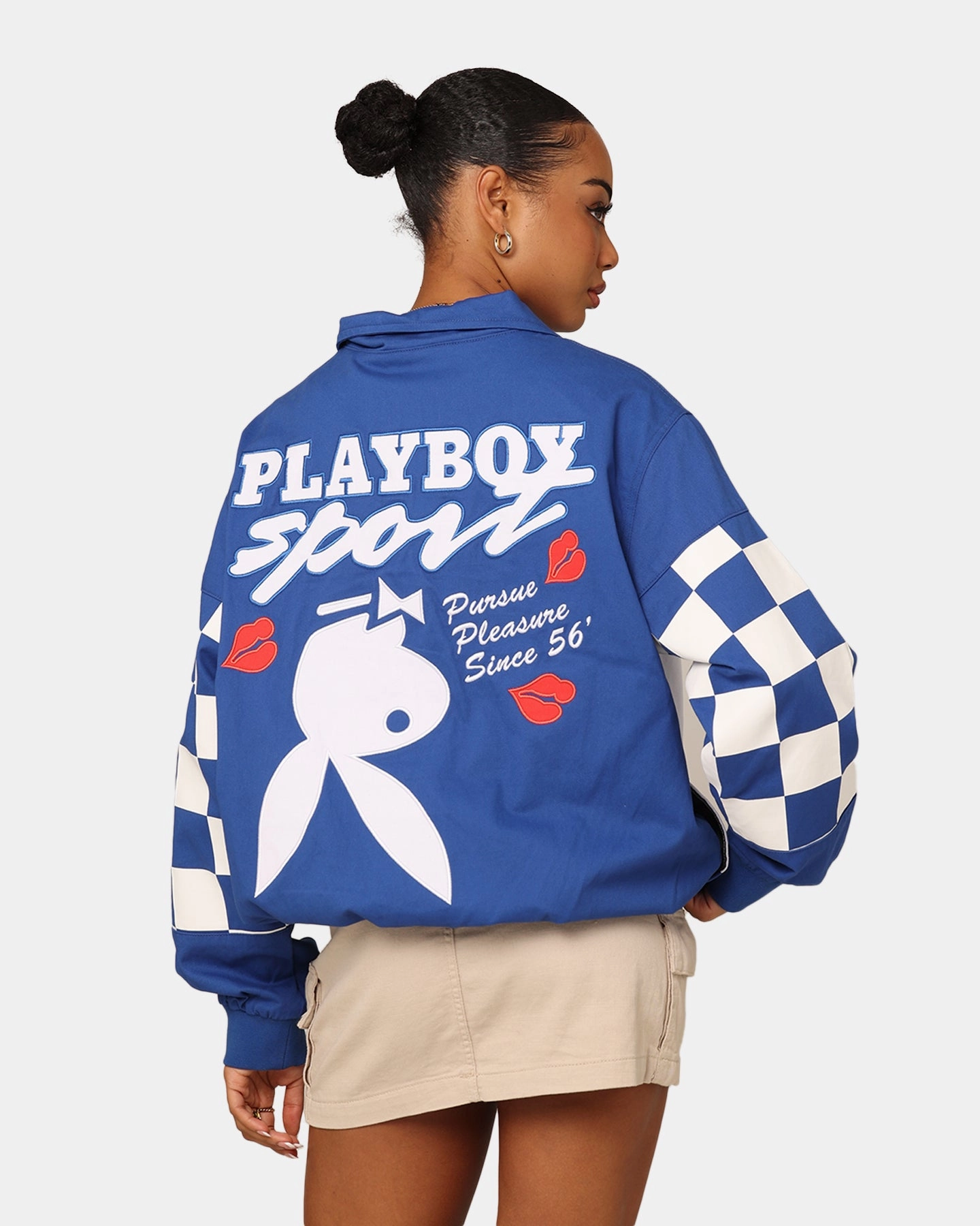 Playboy By Culture Kings Hot Pursuit Jacket Blue Seam Sealed Construction suitable for work commutes