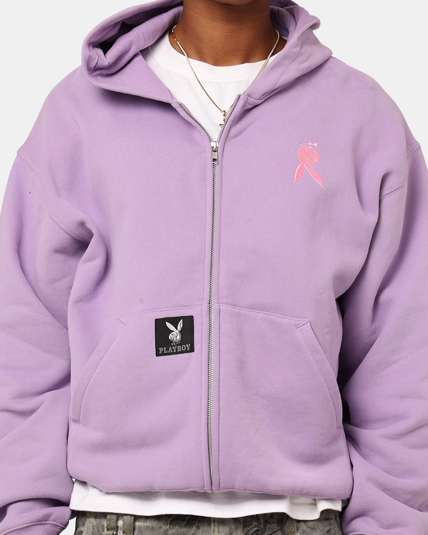 Anti Slip Shoulder Pads Stretchy Playboy By Culture Kings Roughboy Full Zip Hoodie Purple