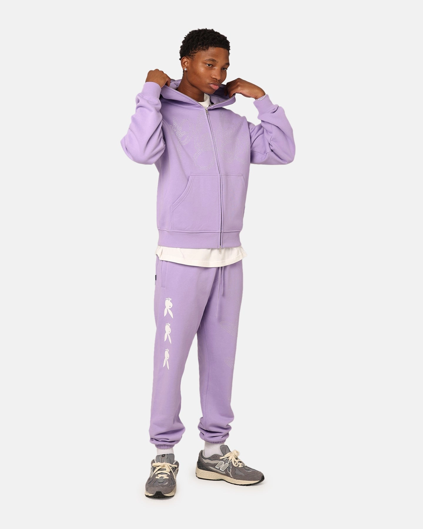 Playboy By Culture Kings Shyne Full Zip Hoodie Purple Check Hint