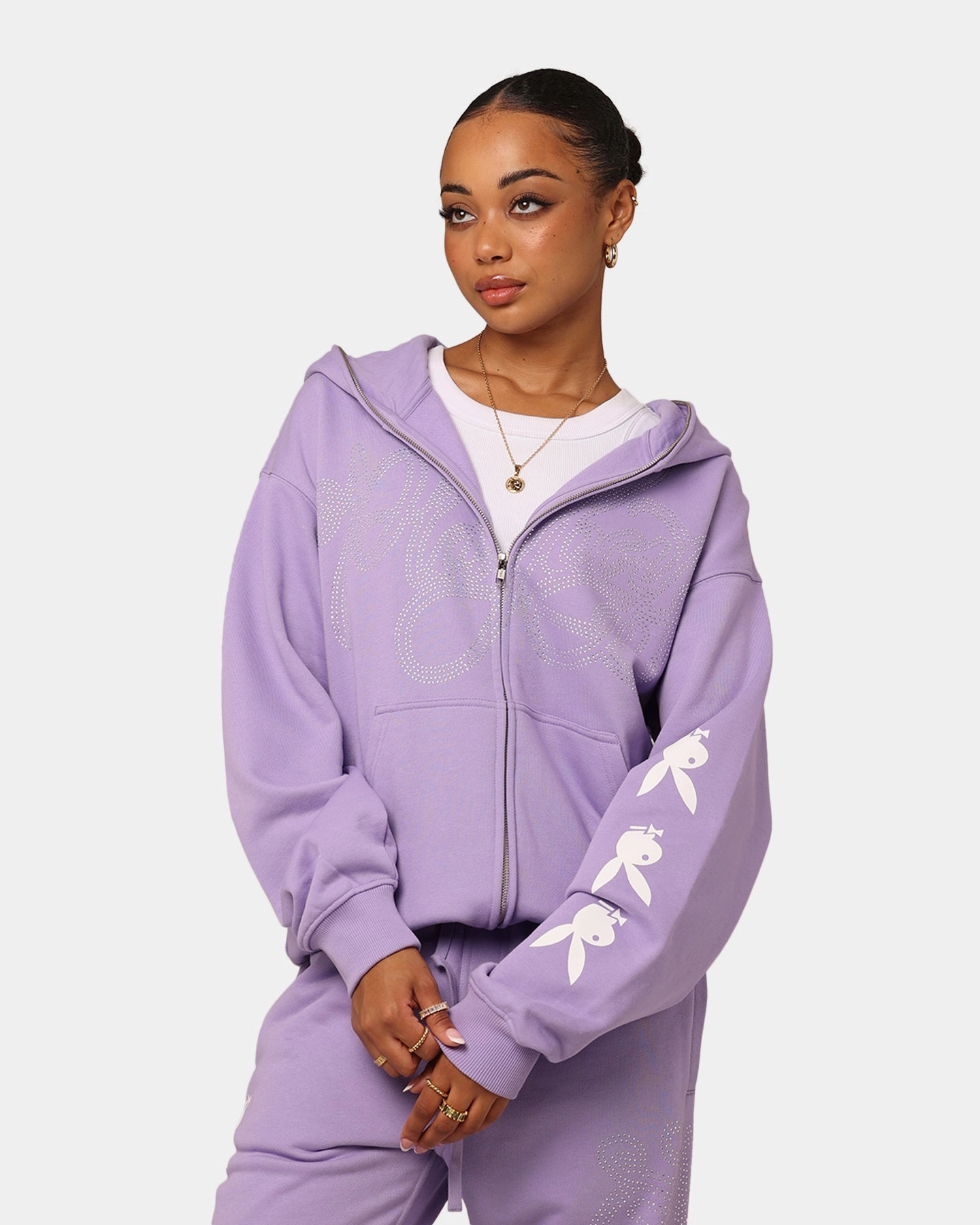 Playboy By Culture Kings Shyne Full Zip Hoodie Purple Recover