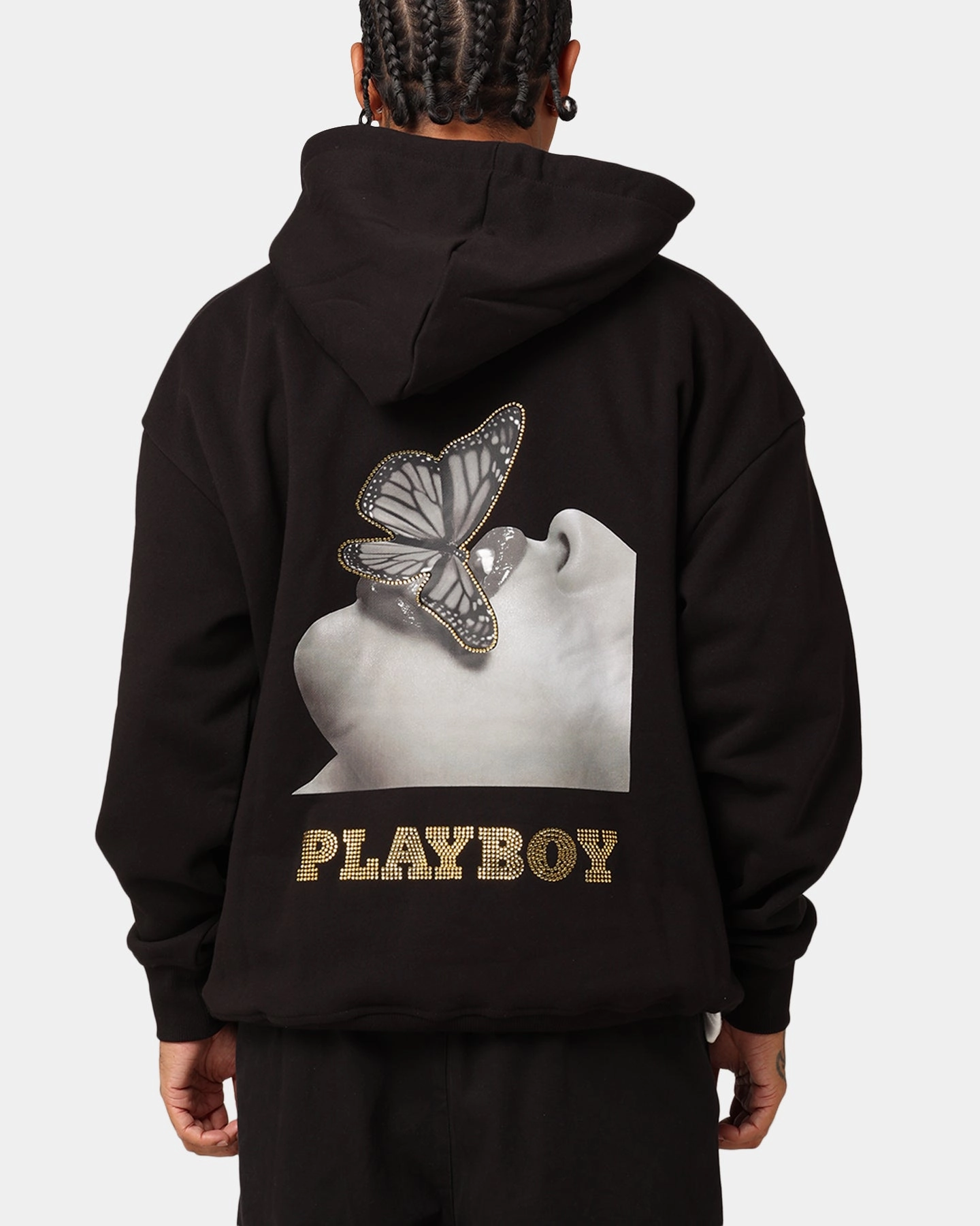 Compact Packable Playboy Diamant?? Hoodie Black