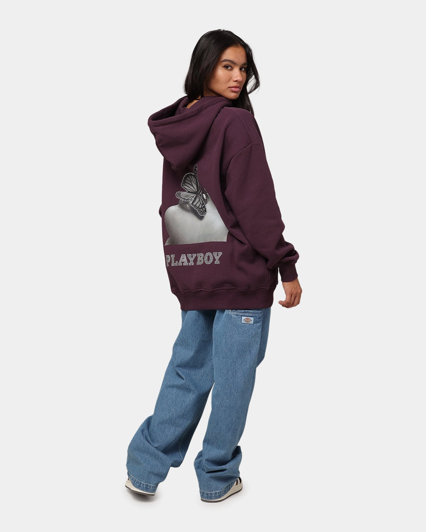 ZipperClosure Playboy Diamant?? Hoodie Plum