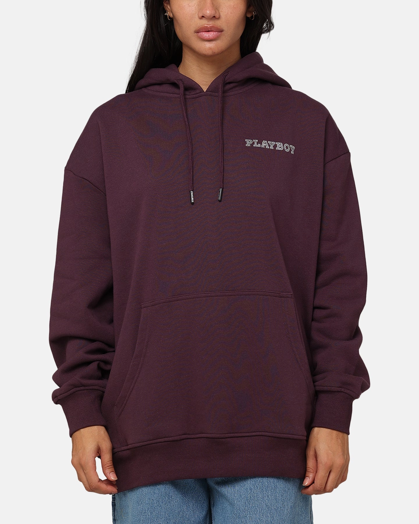 Playboy Diamant?? Hoodie Plum Outdoor Use Heavyweight