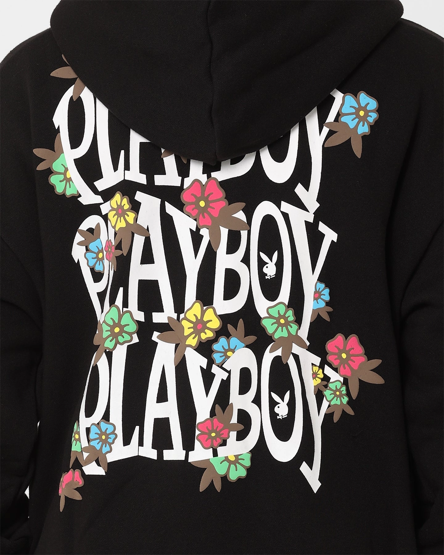 Business Meeting Sustain Playboy Flowers Hoodie Black