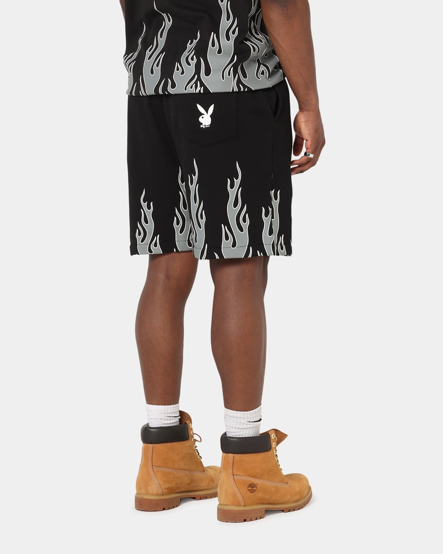 Playboy Gothic Flames Shorts Black teen clothing Athletic Silhouette