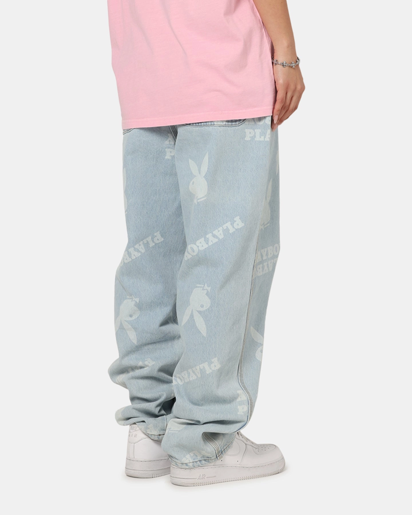 Playboy Mess Denim Jeans Light Indigo Weekend Style Stretch Bold Look Always Fits