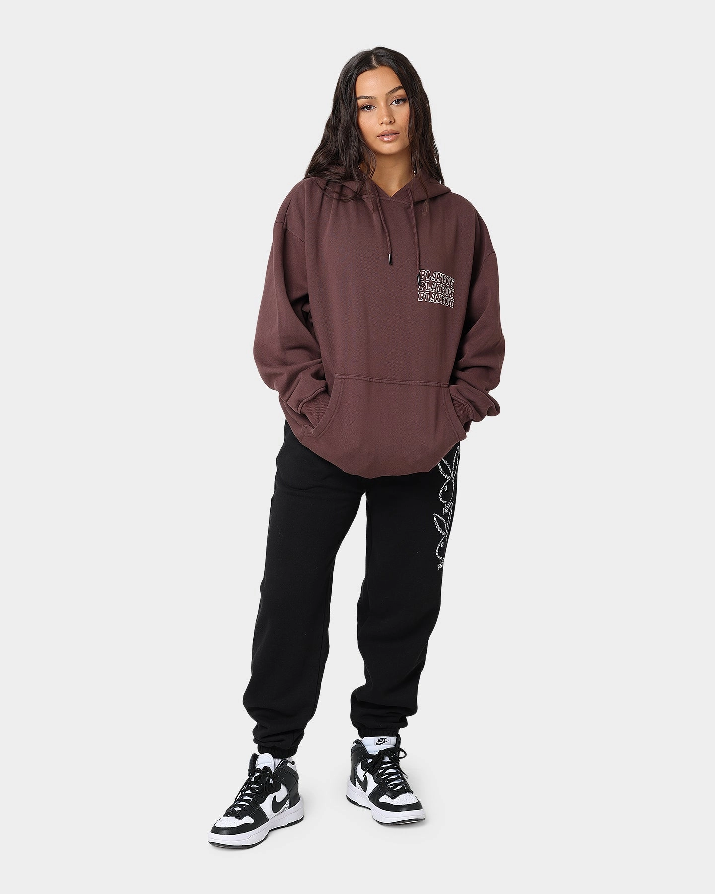 Customizable Option Playboy November 2013 Sepia Hoodie Brown