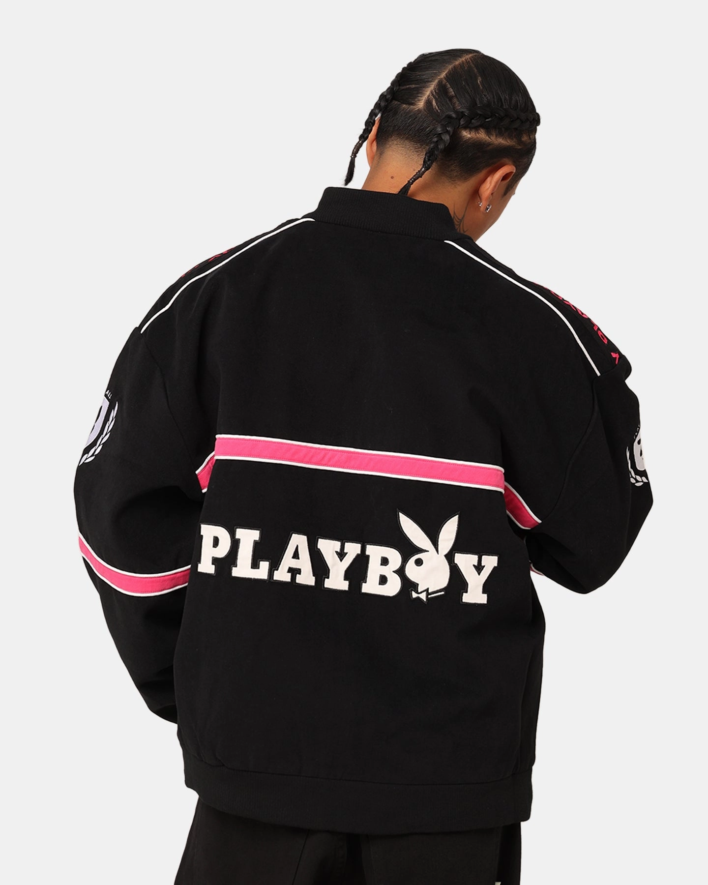 Playboy Racing Playboy RHD Jacket Black Empathy Grid Fleece Lining