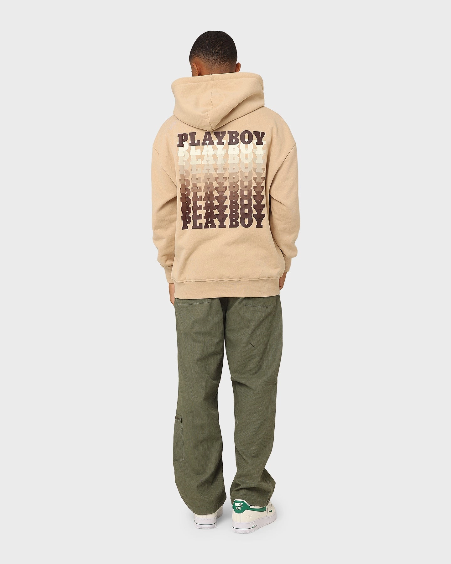 Playboy Stack Blend Hoodie Tan Flexible Hood Windproof Barrier