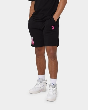 clean look FasteningLoops Playboy Stack Blend Track Shorts Black Magenta