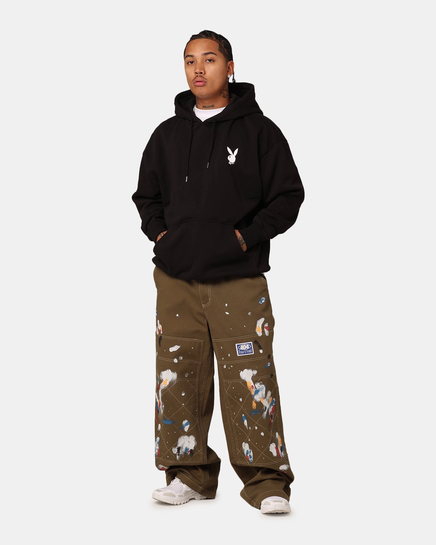 Playboy Stack Original Hoodie Black waiters Warning