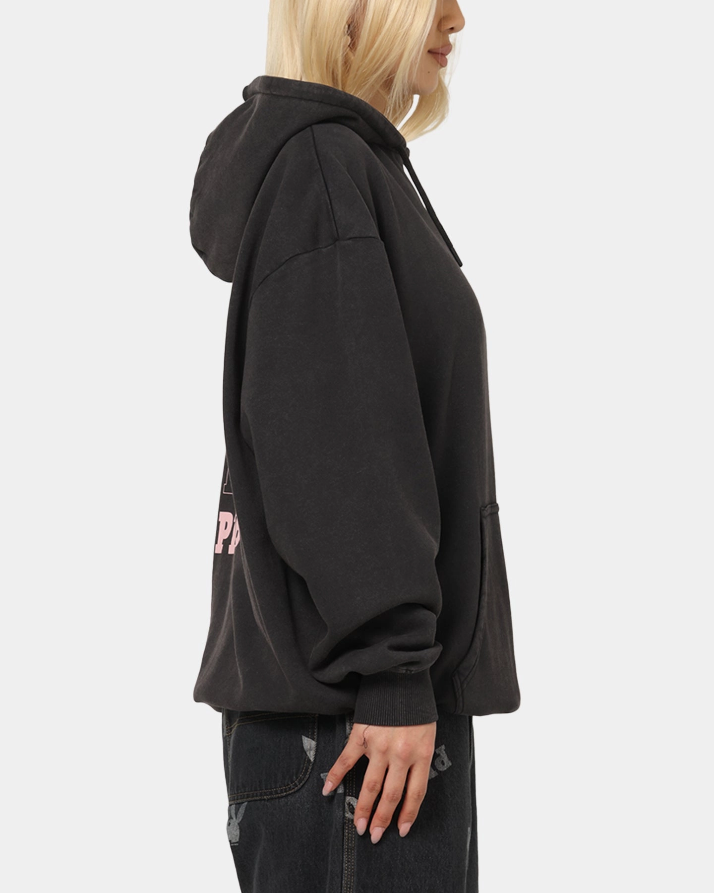 Formal Occasion Playboy Stack Washed Hoodie Washed Black