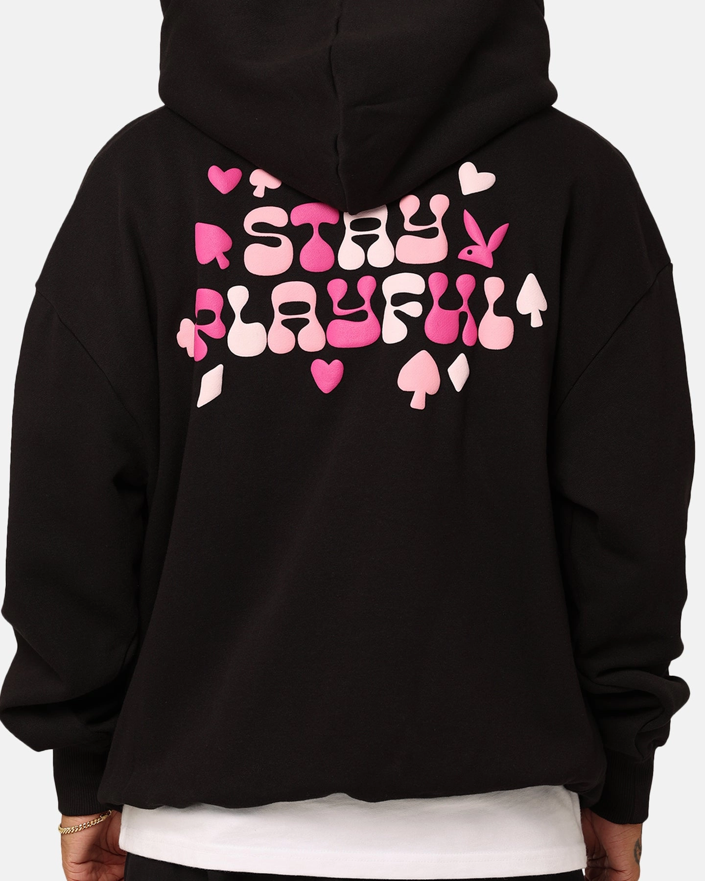 Playboy Stay Playful Hoodie Black Embroidered