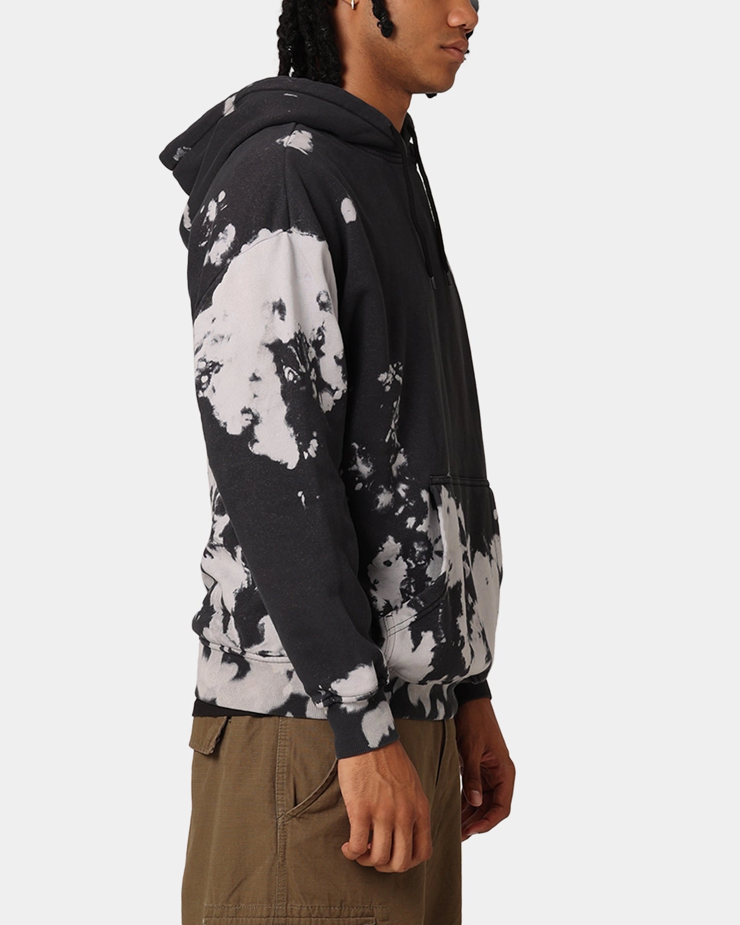 Customizable Fit Layered Security Pockets Playboy Tie Dyed Bunny Hoodie Black Tie Dye