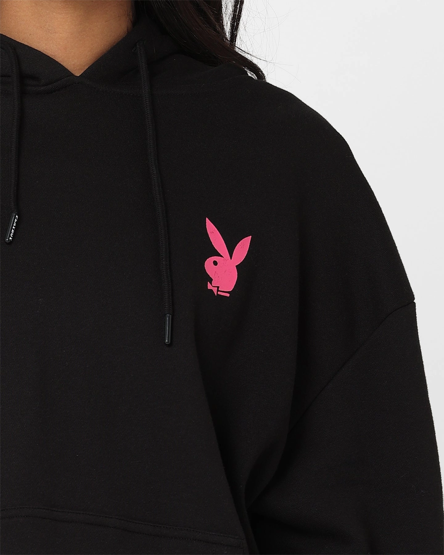 Overcome Souvenir Playboy Wavy Stack Hoodie Black
