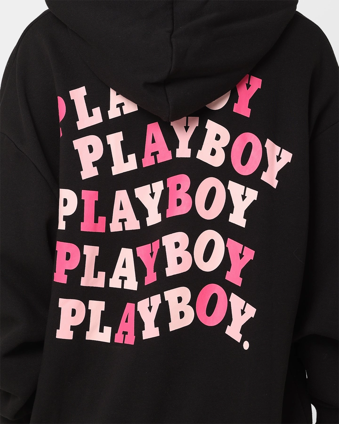 Demonstrate Playboy Wavy Stack Hoodie Black