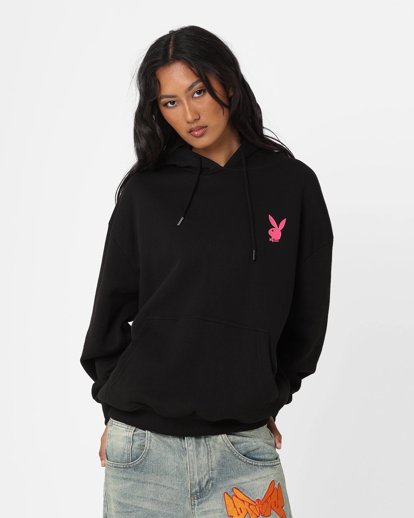 Soap Wax Playboy Wavy Stack Hoodie Black