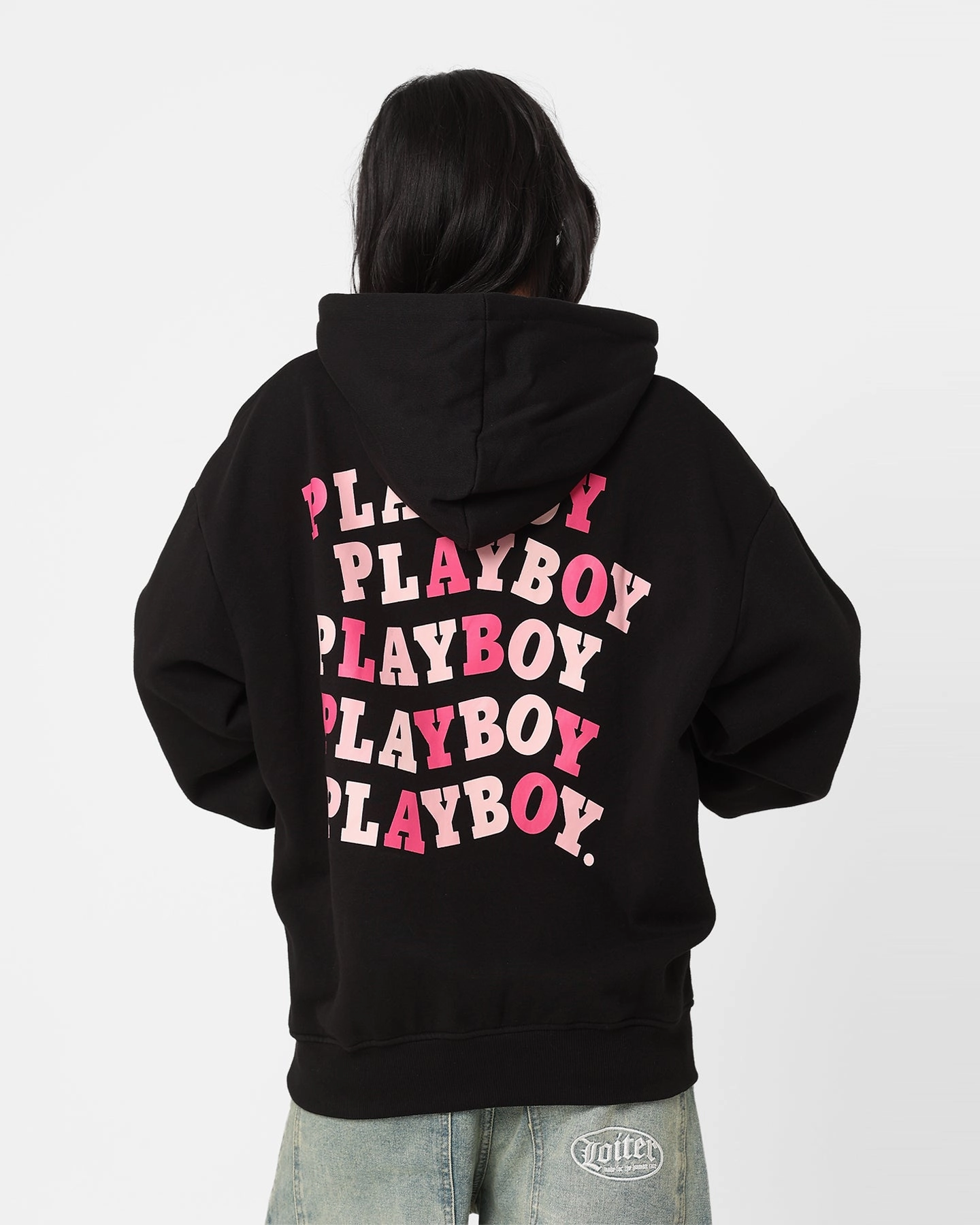 Playboy Wavy Stack Hoodie Black Jungle Assist