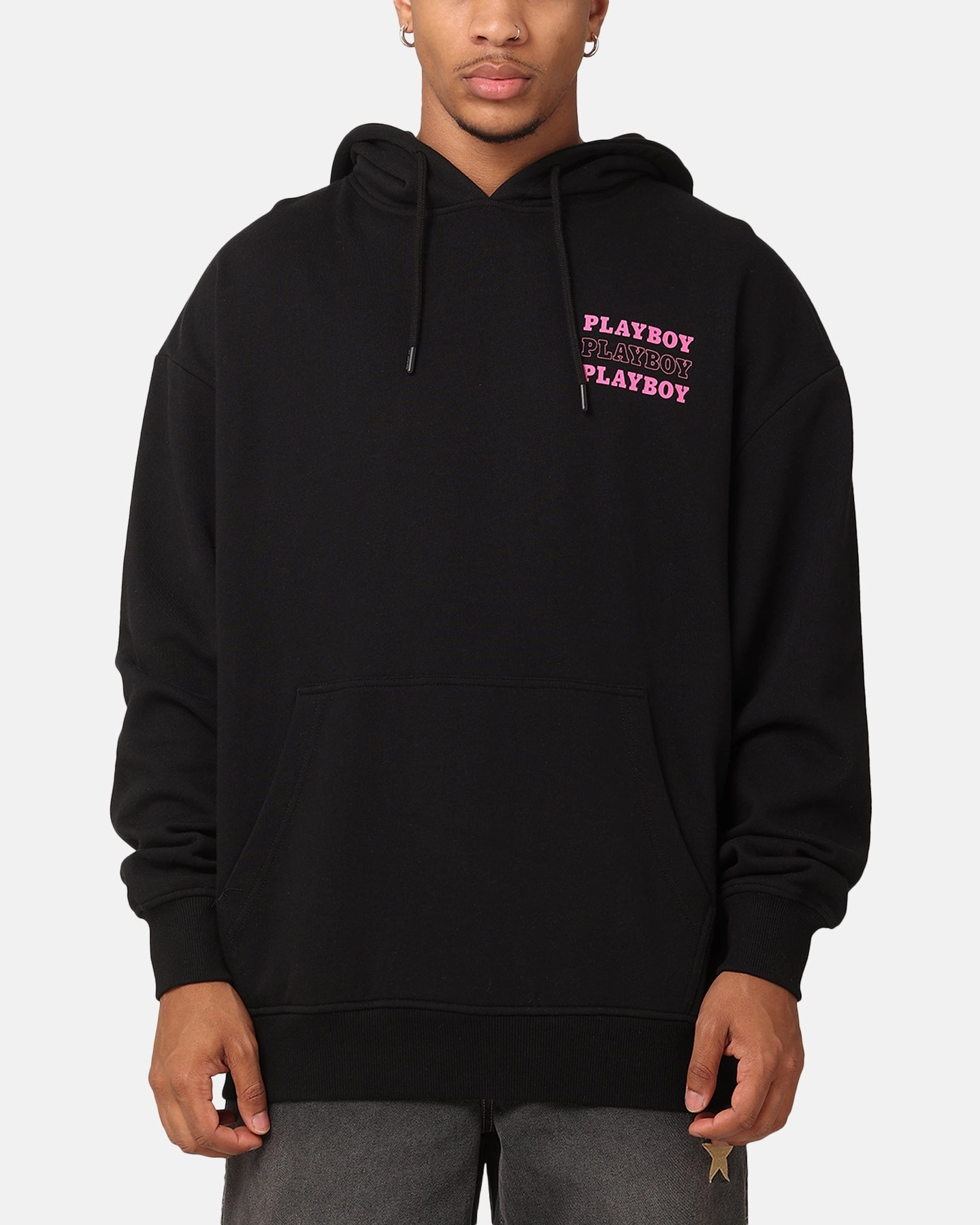 Active Lifestyle Gear Playboy Wavy Stack Hoodie Black