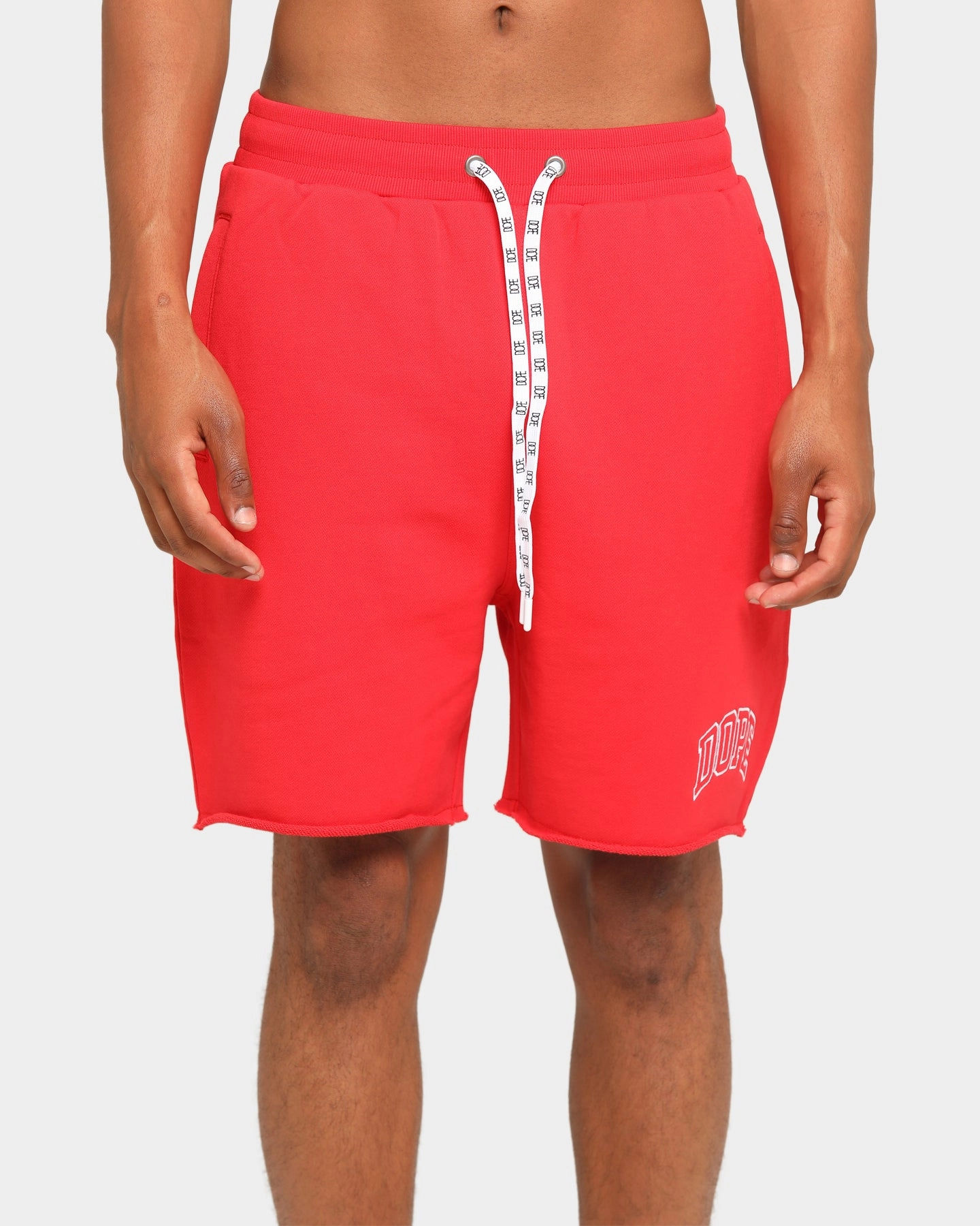 Trendy Fit DOPE Raw Fleece Shorts Red