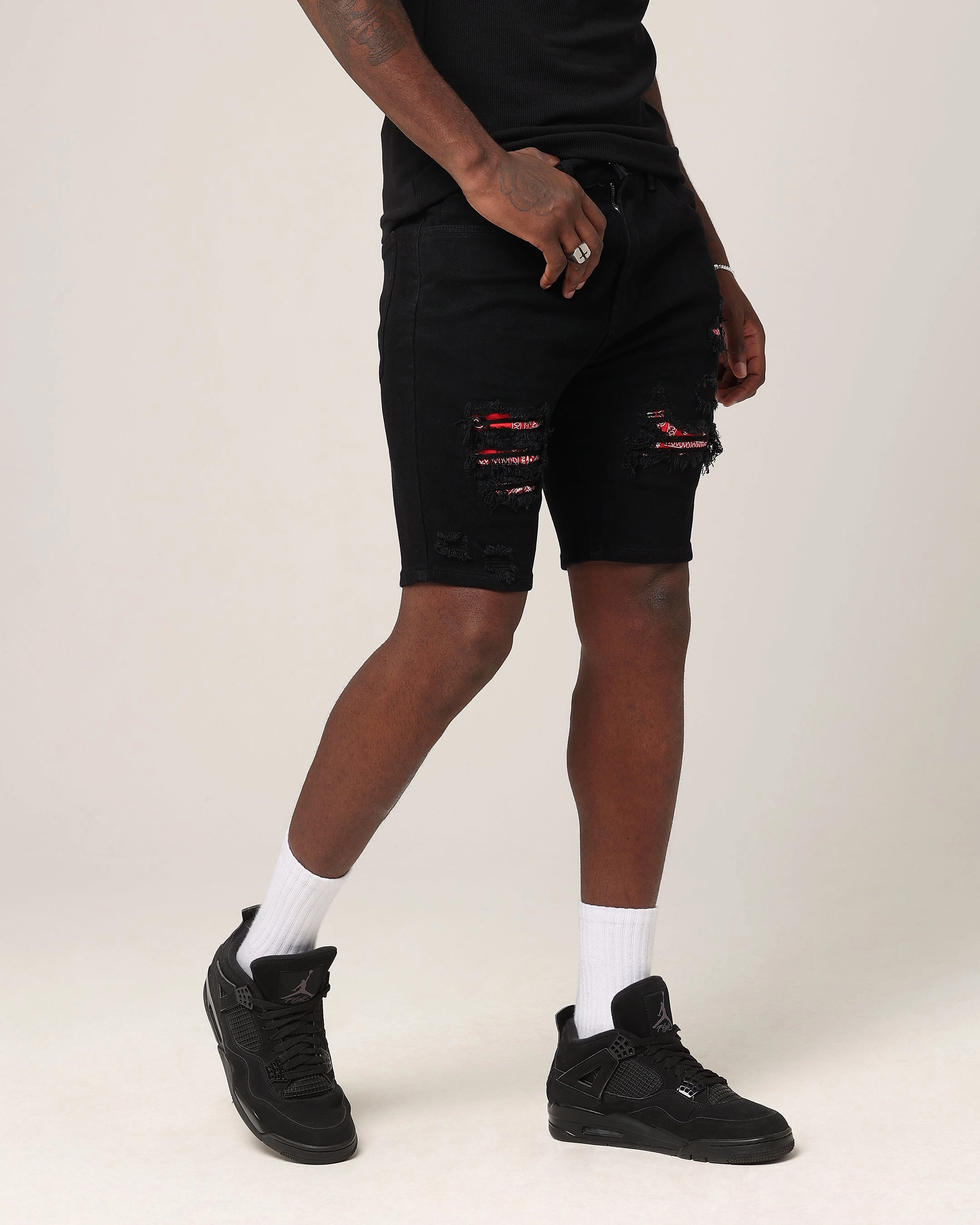 Cycling shorts Soft Waist Saint Morta Paisley Summum Shorts Black/Red