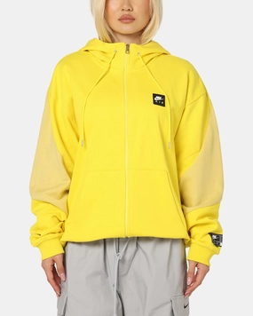 Eco-friendly Nike Air Full-Zip Fleece Hoodie Saturn Gold/Black