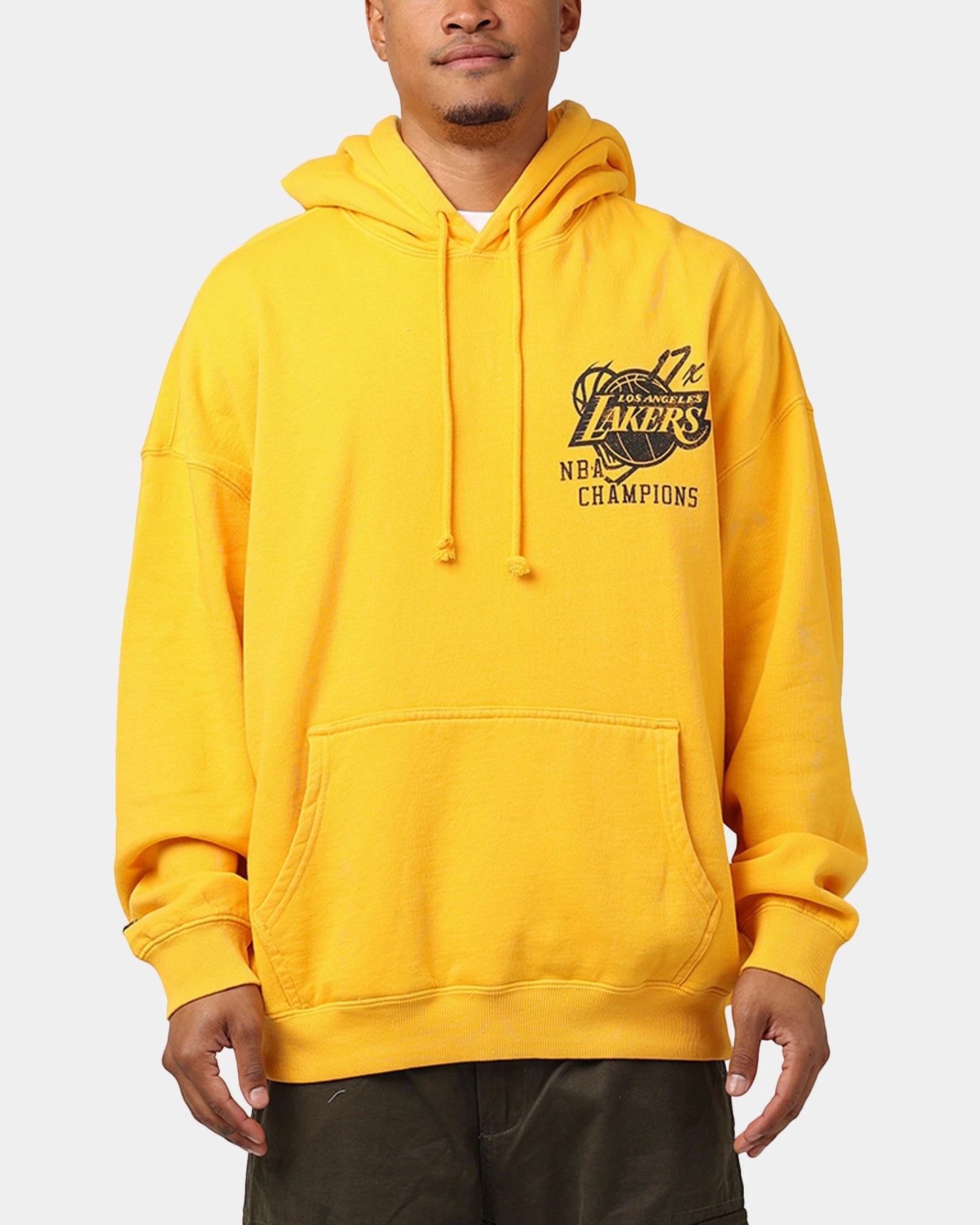 suitable for solo travel Decal Mitchell & Ness Los Angeles Lakers Rings Hoodie Ochre