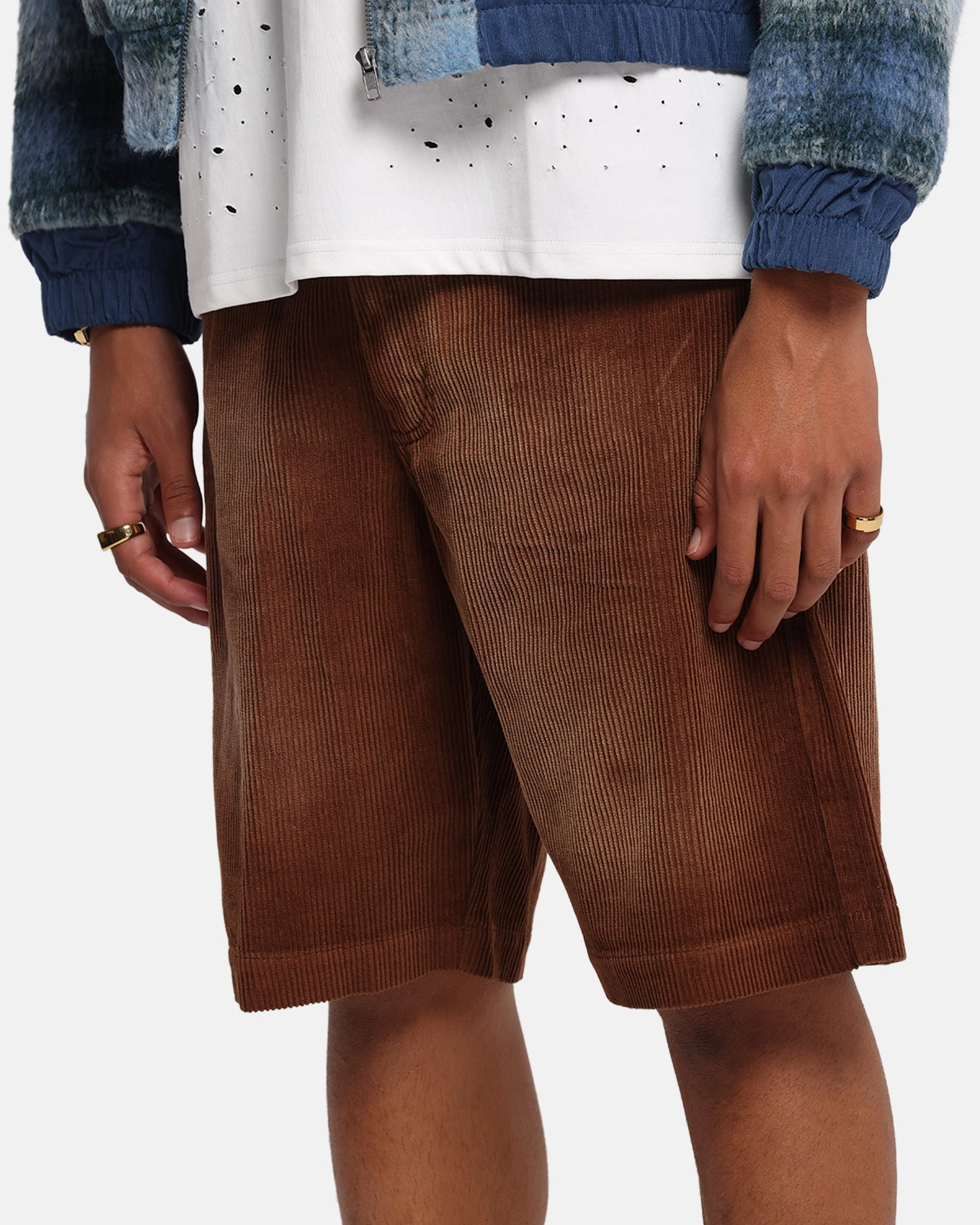 RollUpFasten Basic Look XXIII Corduroy Wash Jorts Brown