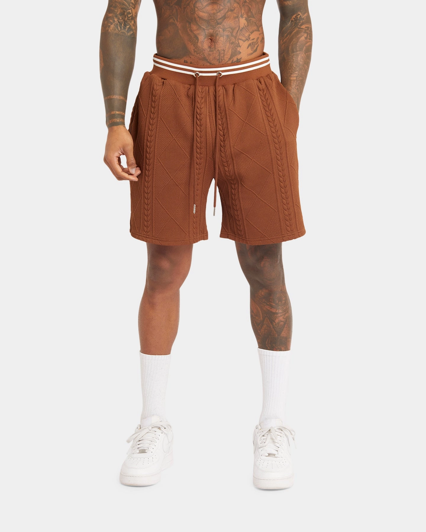 Athletic Vibe Tagless label XXIII Danny Knit Shorts Brown