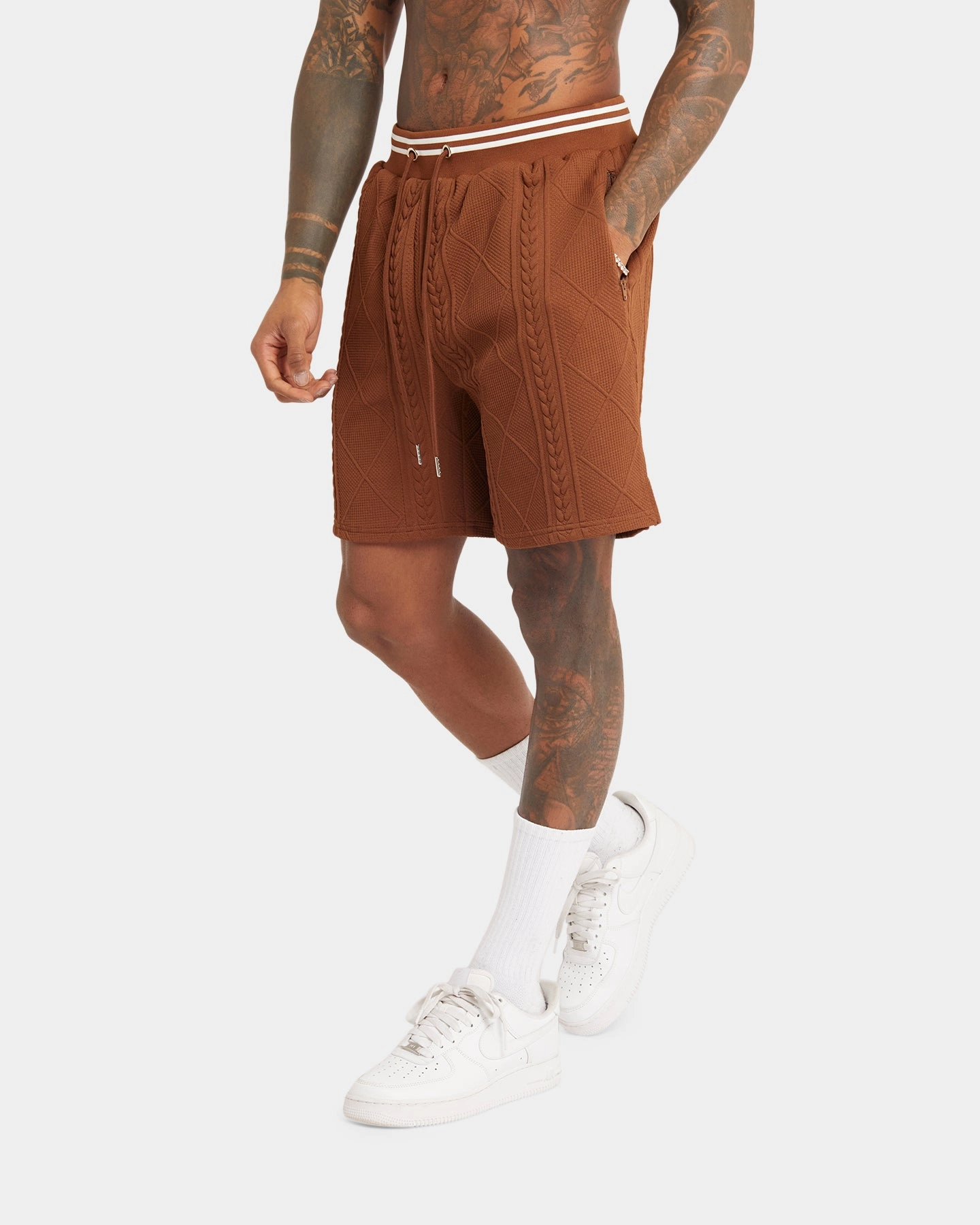 XXIII Danny Knit Shorts Brown food industry