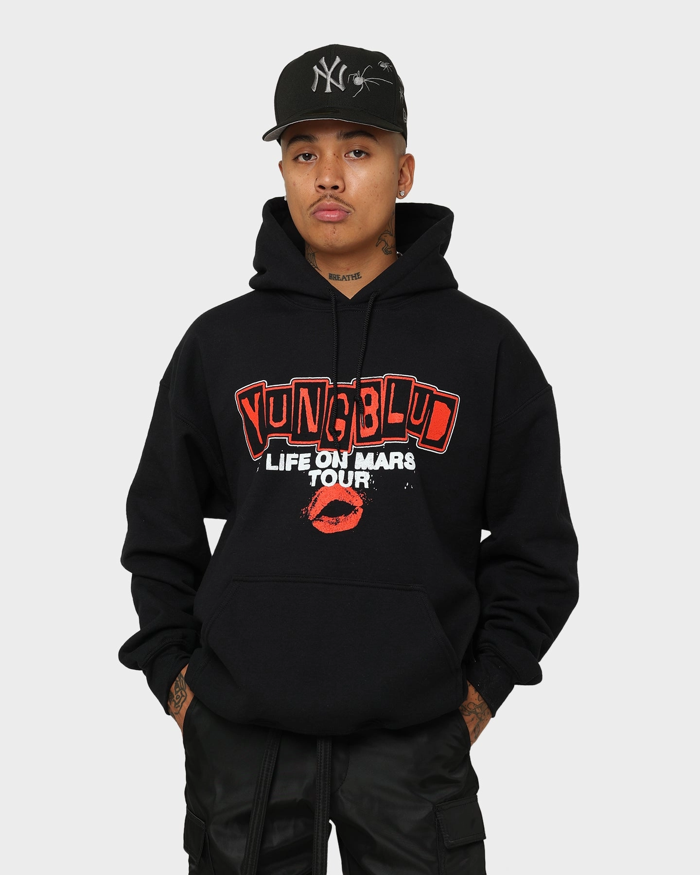 YUNGBLUD Life On Mars Hoodie Black Sustainable Manufacturing