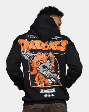 Rats Get Fat Ratbags Hoodie Black Concentration Standard