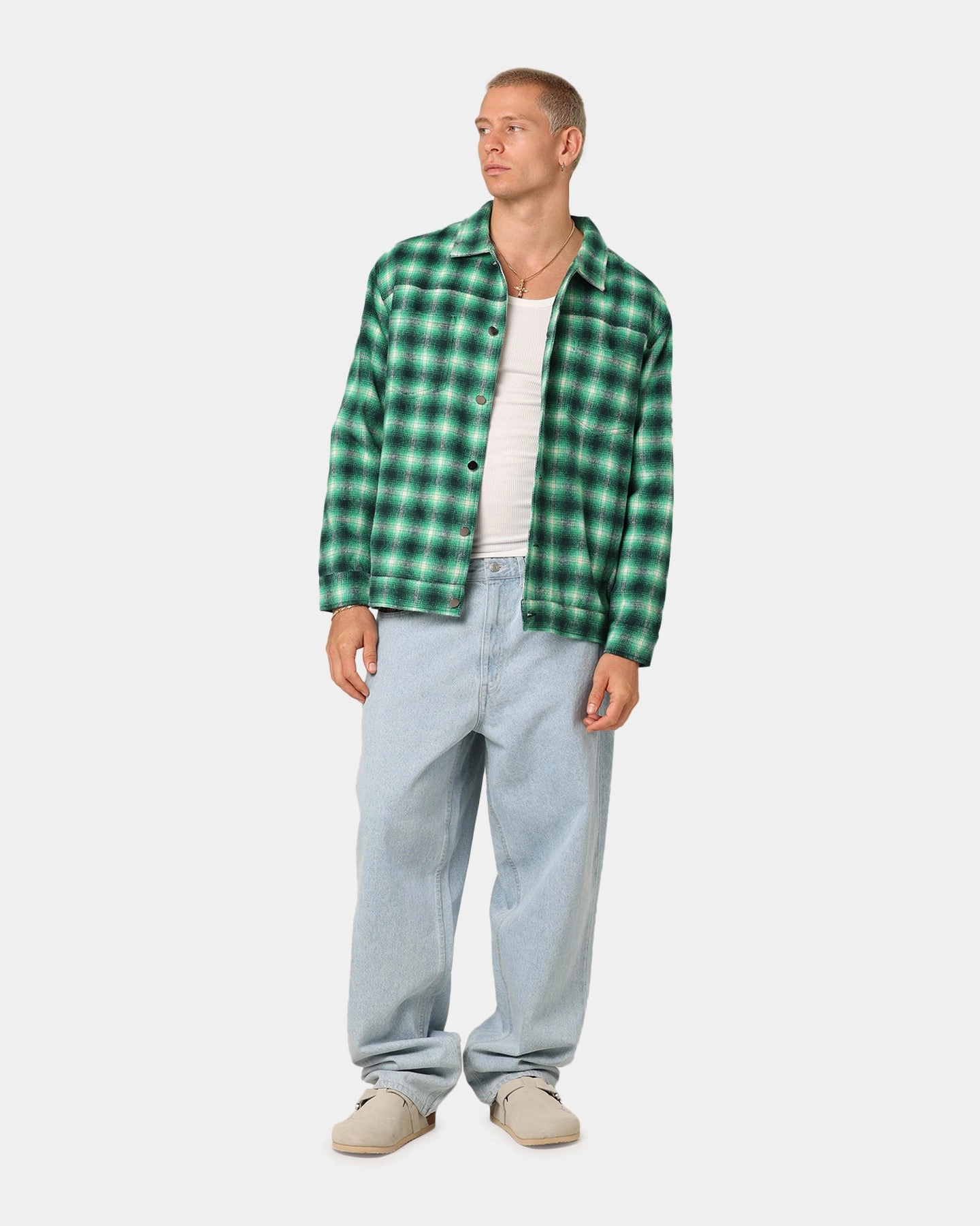 Outdoor Active XXIII Darby Plaid Shacket Green/Black