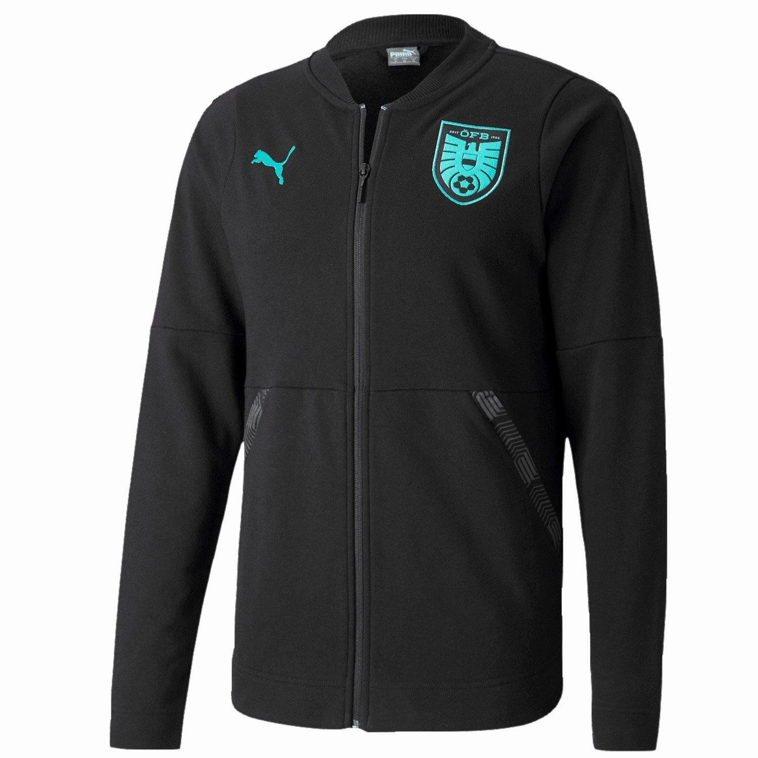 Austria black Casual presentation Soccer tracksuit 2020/21 - Puma High Compression Weave Athletic gear