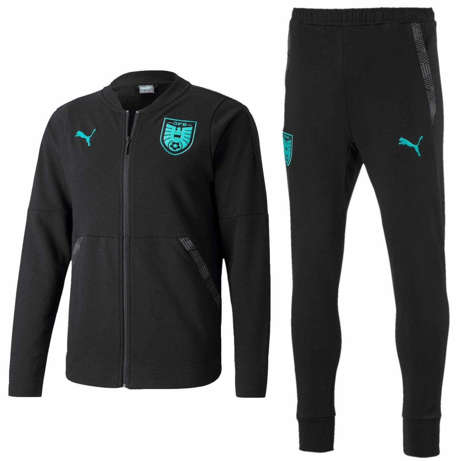 Exhibition LightweightLayeringSystem Austria black Casual presentation Soccer tracksuit 2020/21 - Puma