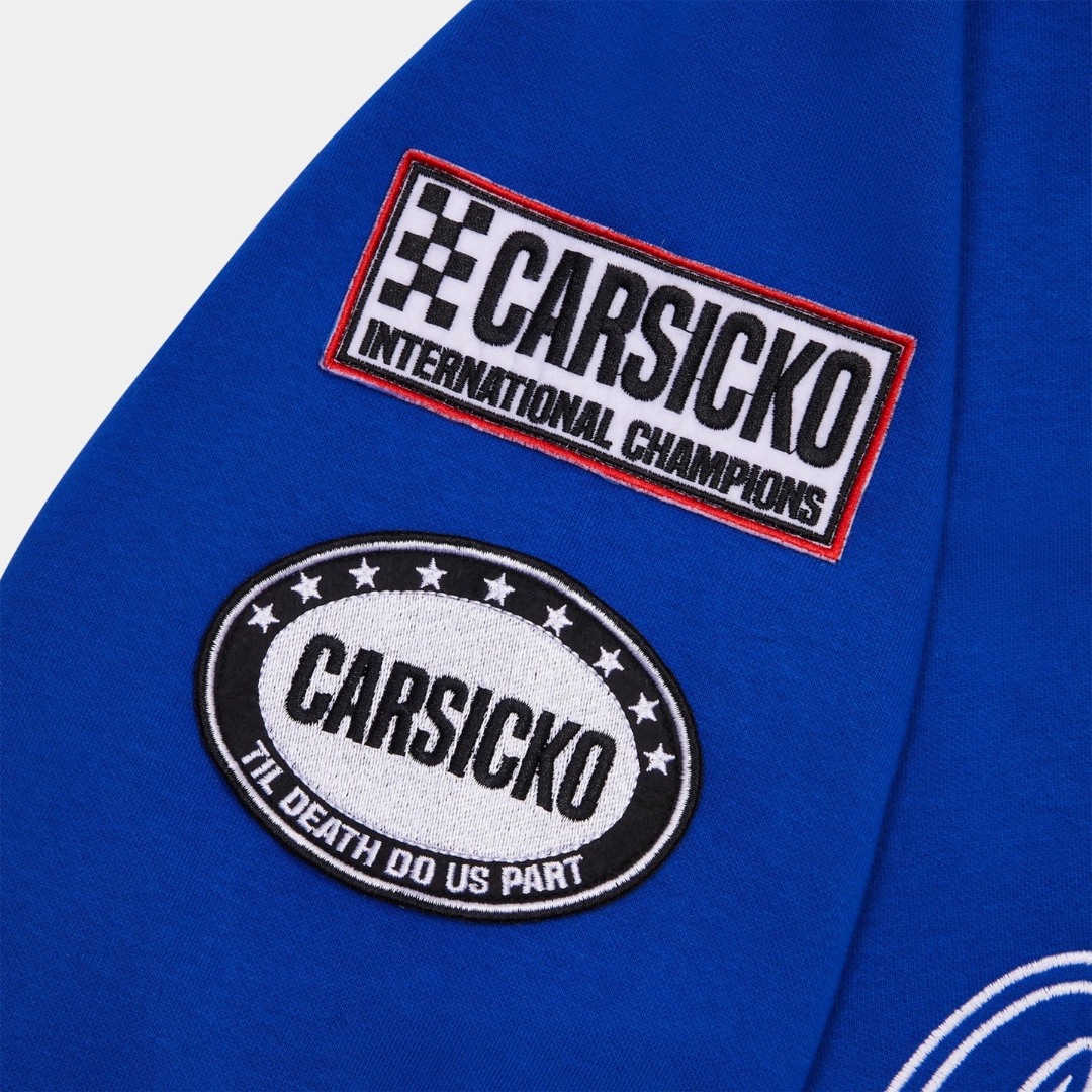 Carsicko Racing Club Hoodie - Blue Microperforated Upper Material