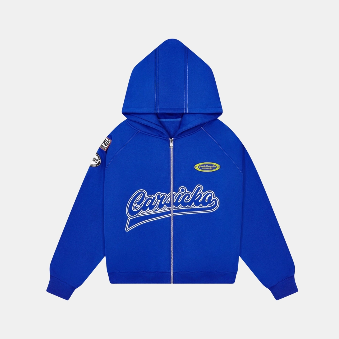 Carsicko Racing Club Hoodie - Blue Gel polyurethane
