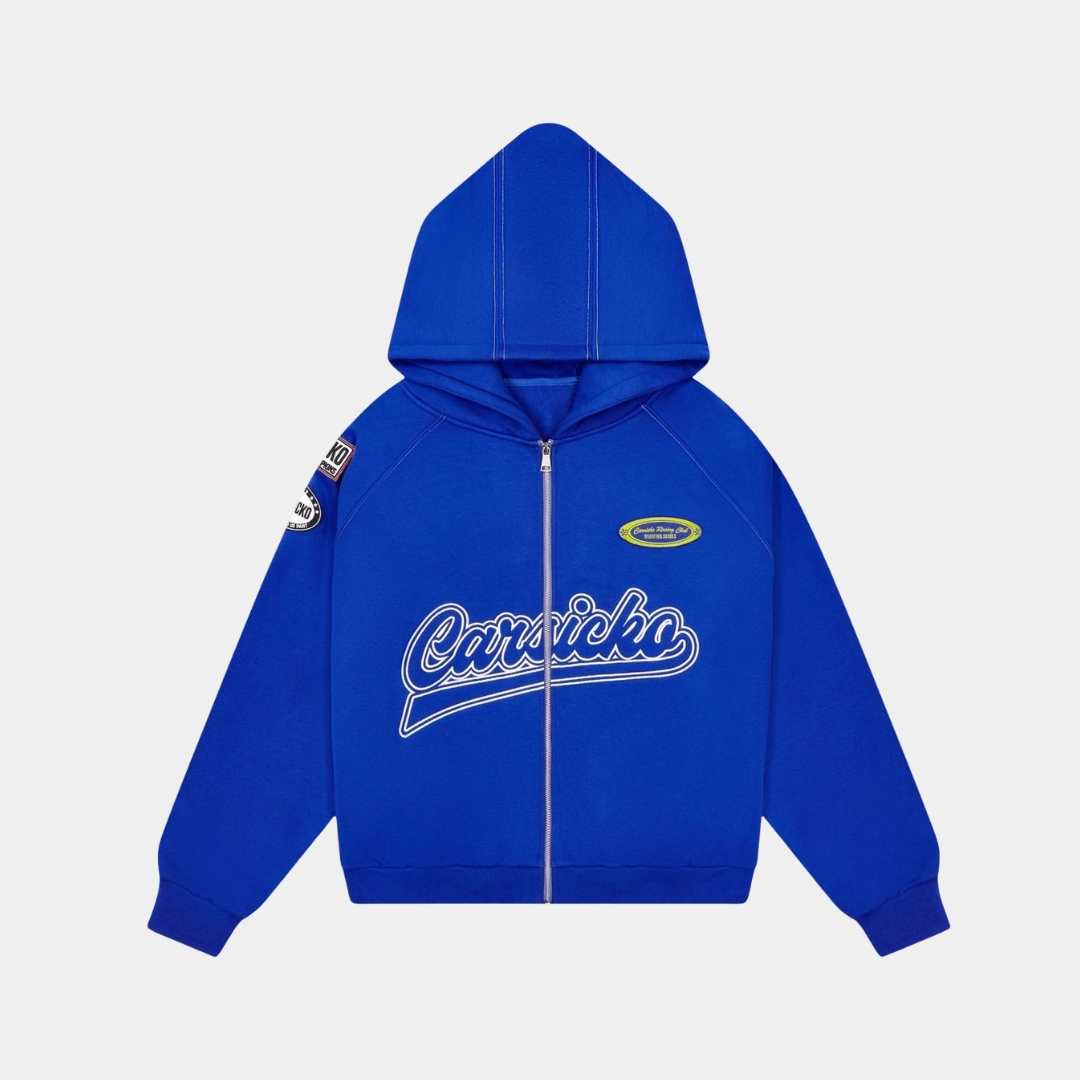 ReflectiveSafetyDetails hook venue Carsicko Racing Club Hoodie - Blue