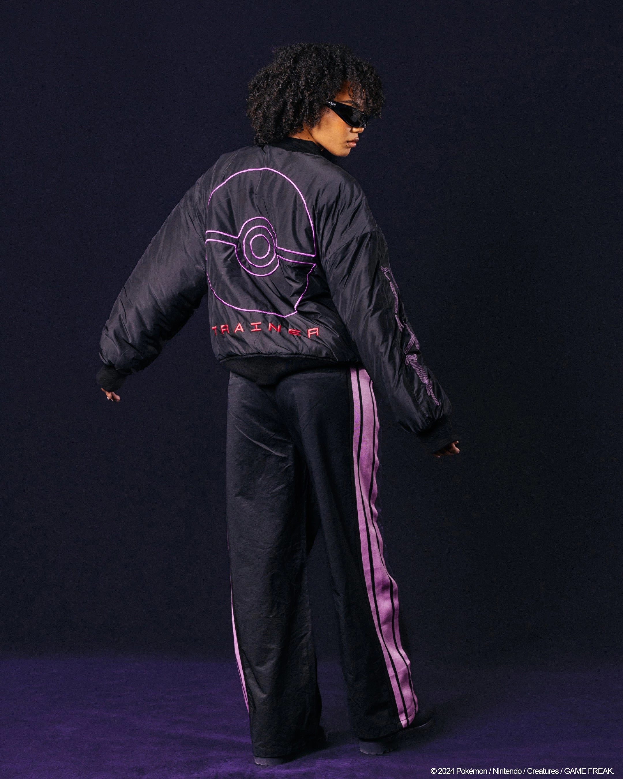 Pok??mon By Loiter Master Ball Bomber Jacket Black EcoFriendlyMaterial futuristic