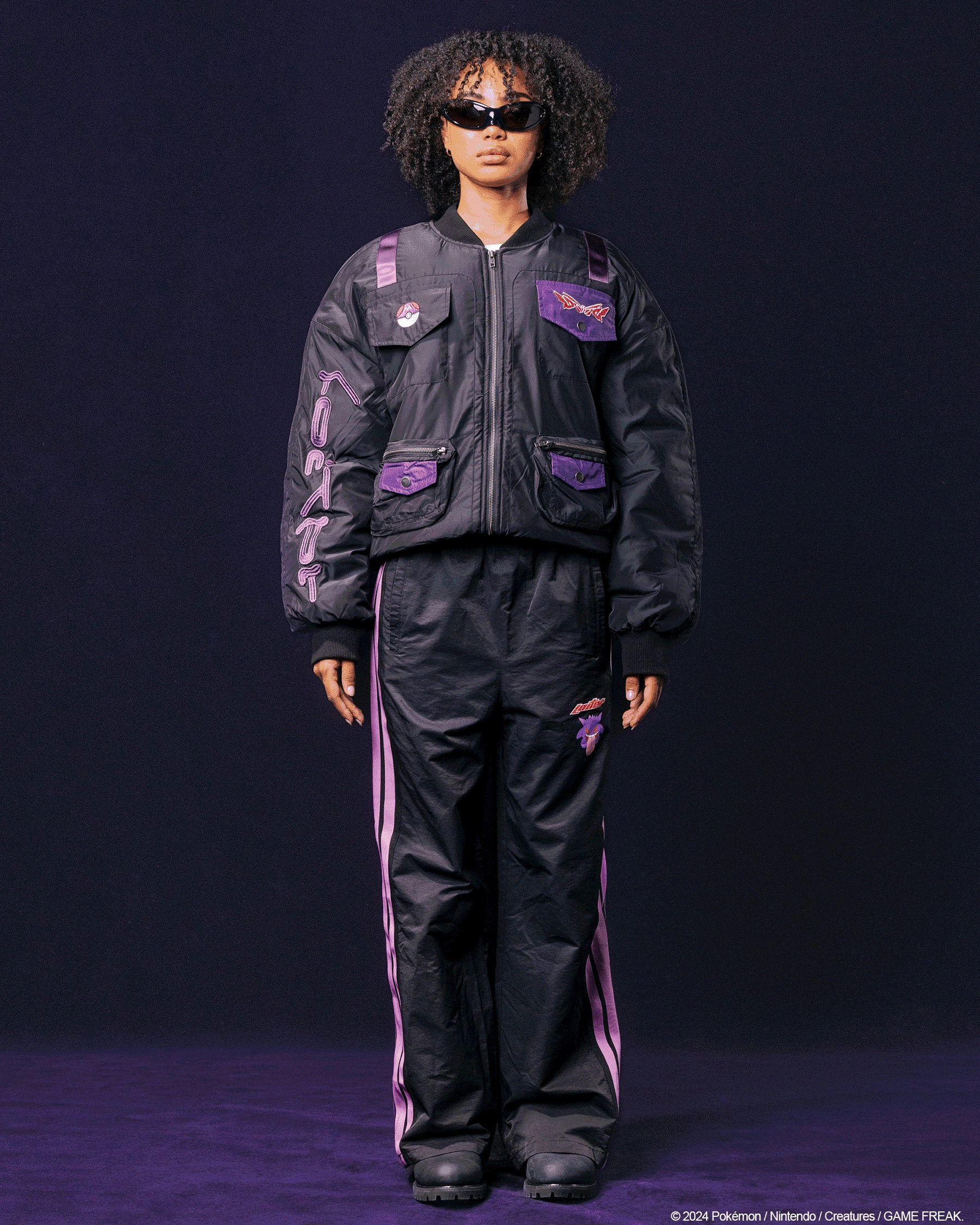 Pok??mon By Loiter Master Ball Bomber Jacket Black waiters Game Day