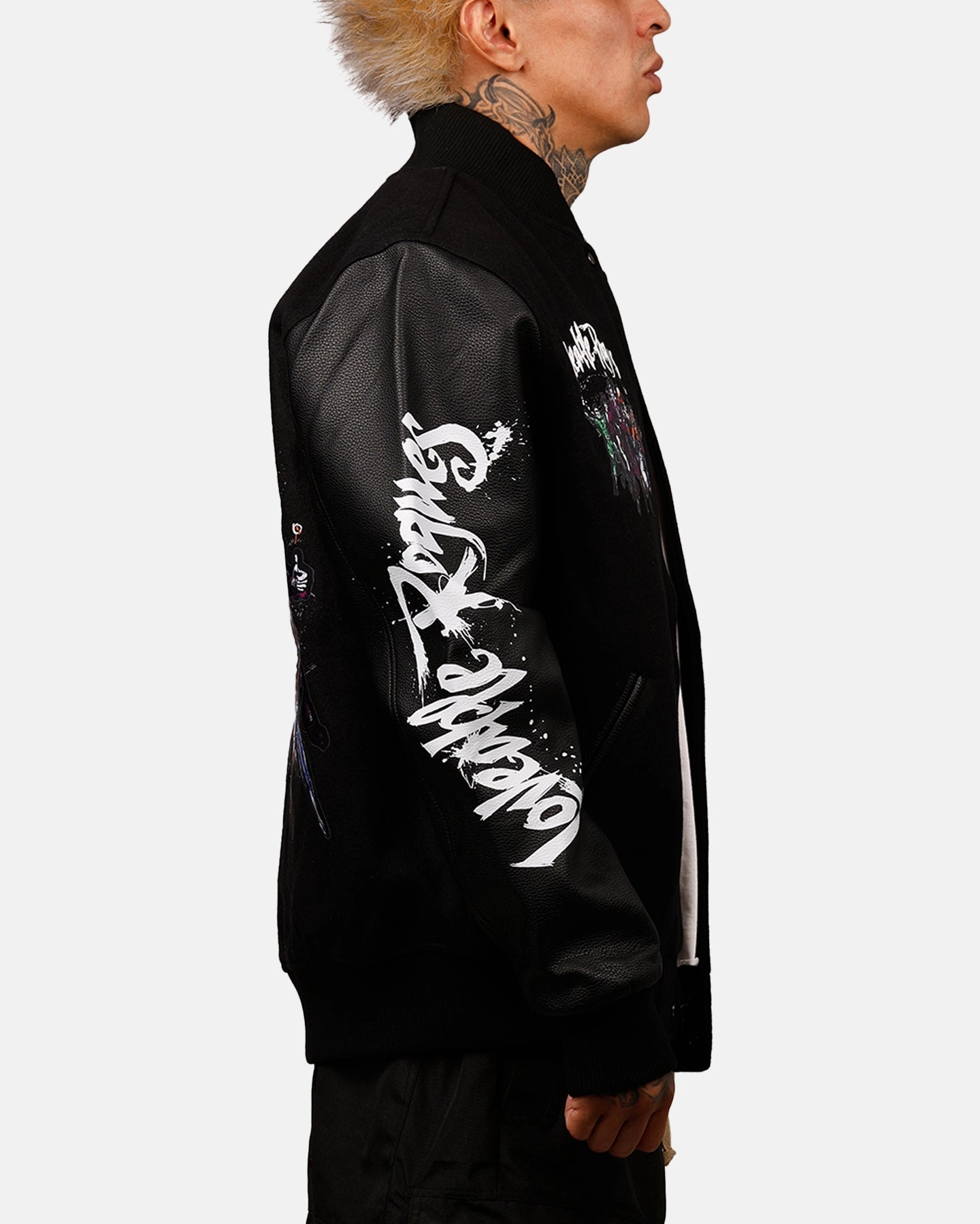 muted shades Freeze Max DC Batman Rogues 'Troublemakers' Varsity Jacket Black